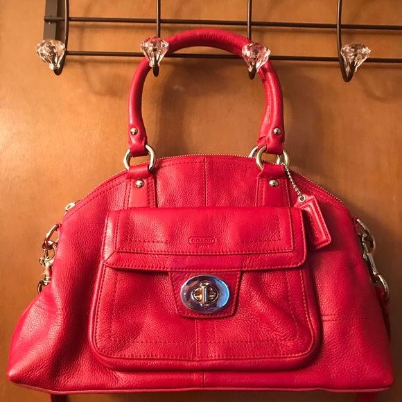 Coach Handbags - Coach Hampton Cherry Red Domed Satchel